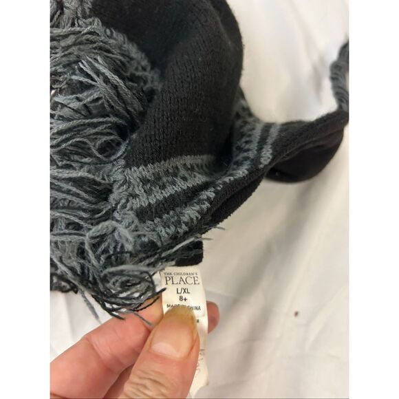 Mohawk Children’s place hat black gray Skull Cap 8+ - Picture 5 of 7